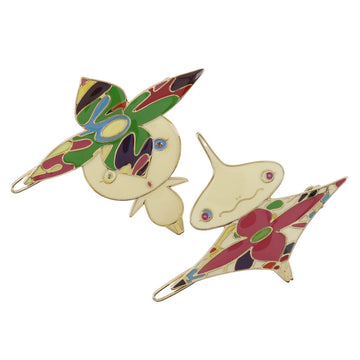 LOUIS VUITTON Other accessories M92595 Plated Gold multicolor Takashi Murakami Hairpin 2-piece set Women Used
