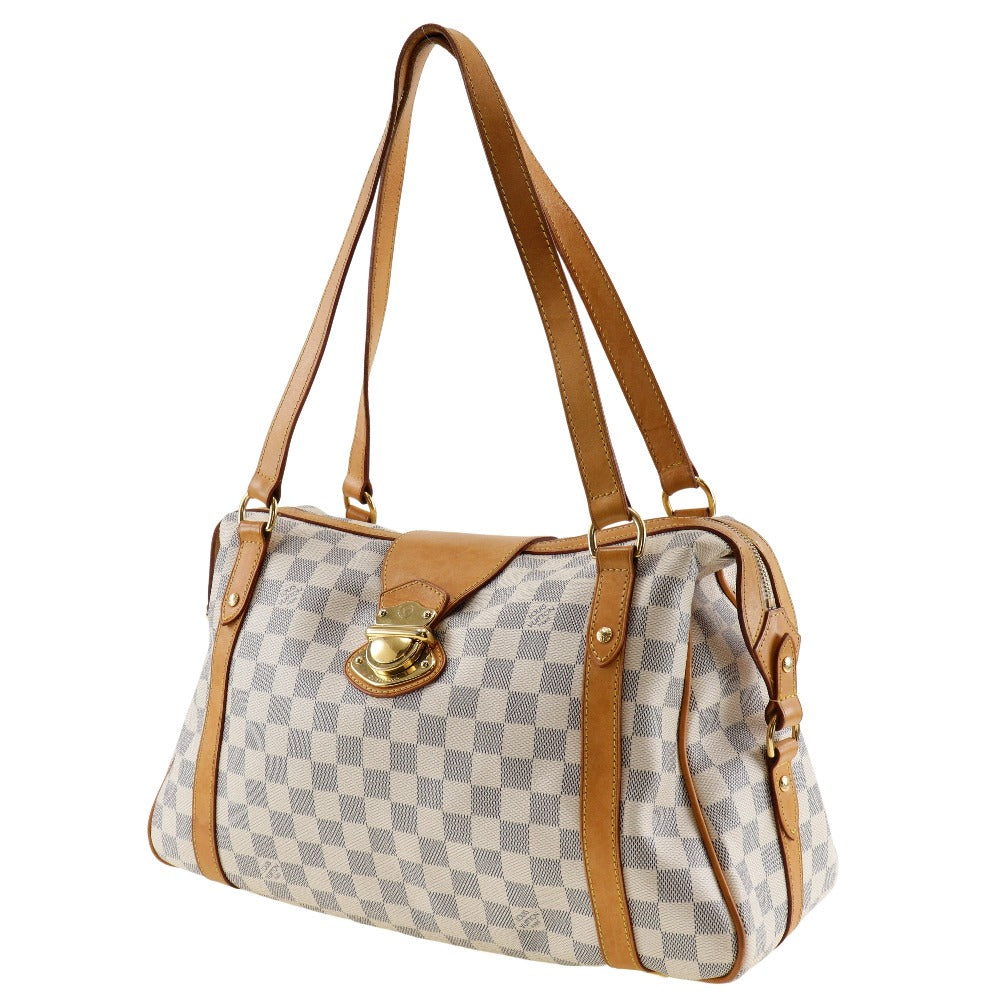LOUIS VUITTON Shoulder Bag N42220 Damier Azur Canvas white Stresa PM Women Used
