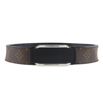 LOUIS VUITTON belt MP022 Monogram canvas Brown Saintur mens 90 Used