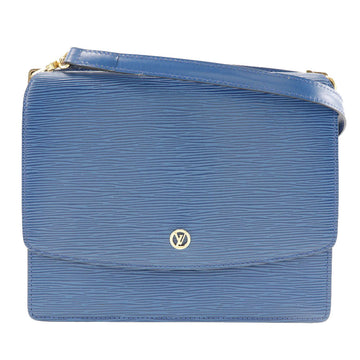 LOUIS VUITTON Shoulder Bag Epi Leather Blue W Hook Wallet  Grenel Women Used