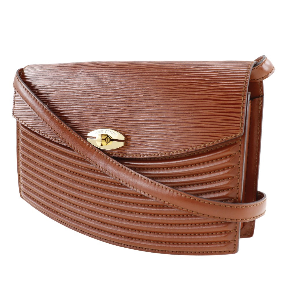 LOUIS VUITTON Shoulder Bag M52563 Epi Leather Brown 2-way clutch Prebourg Women Used
