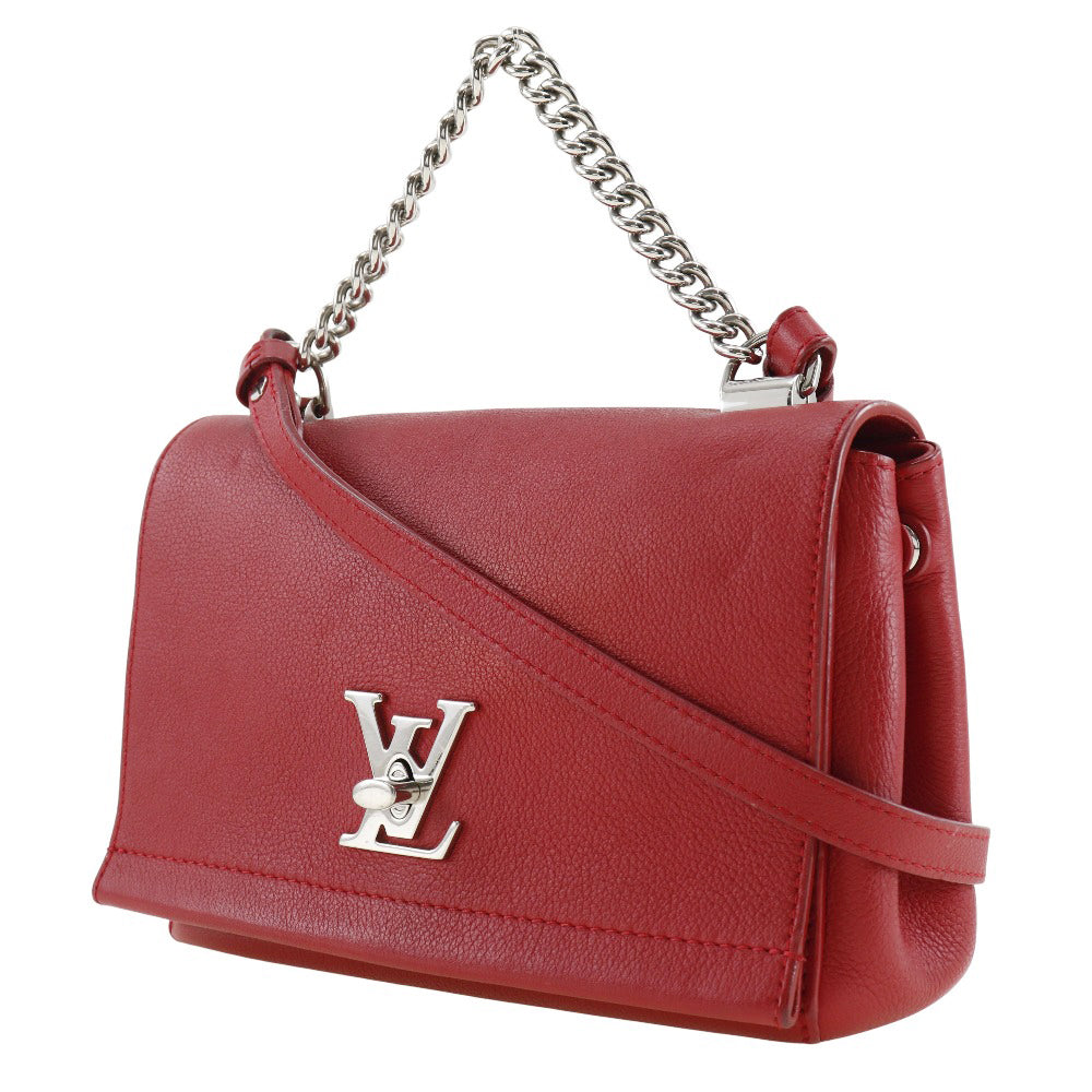 LOUIS VUITTON Shoulder Bag M51202 Calfskin Red 2WAY Rock Me BB Women Used