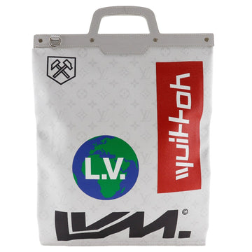 LOUIS VUITTON Handbag M44627 White Monogram Canvas Light gray Flat vertical tote mens Used