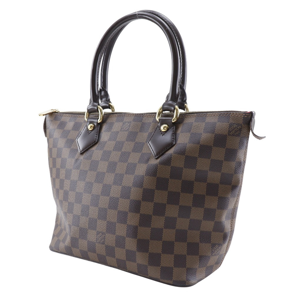 LOUIS VUITTON Tote Bag N51183 Damier canvas Brown Saleya PM Women Used