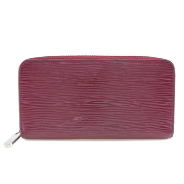 LOUIS VUITTON Long Wallet Purse Epi Leather Red Zippy wallet Women Used