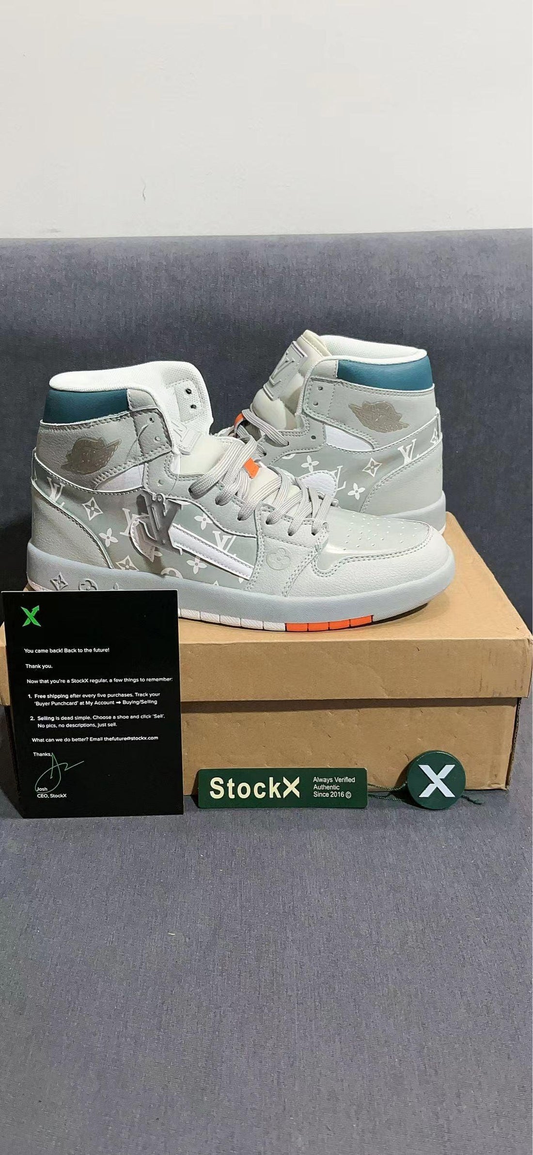 Custom Air Jordan 1 x LV Monogram