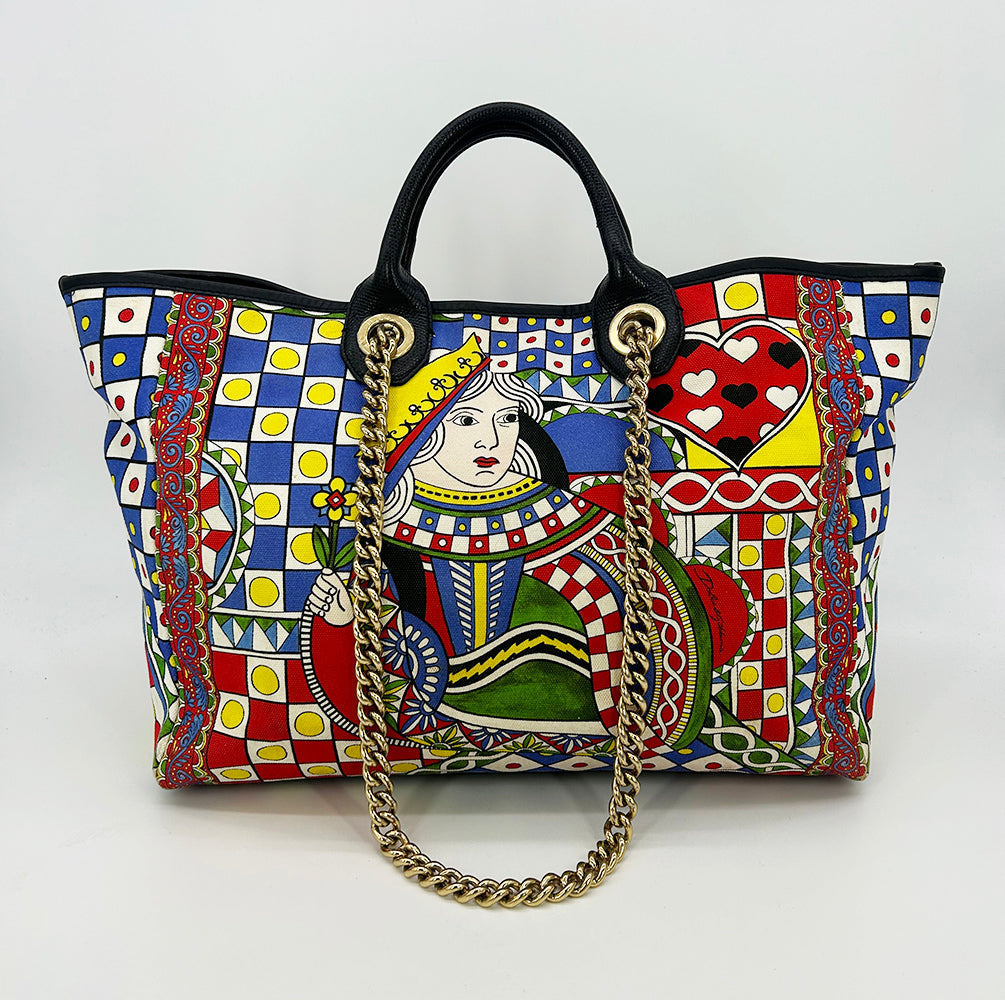 Limited Edition Dolce and Gabbana Queen of Hearts Capri Tote