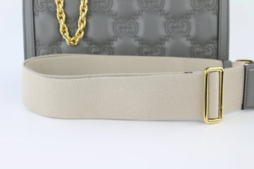 Grey Small Slim Chain Shoulder Bag