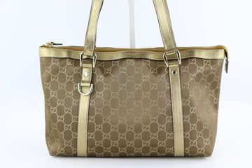 Gold Metallic GG Medium Abbey Tote