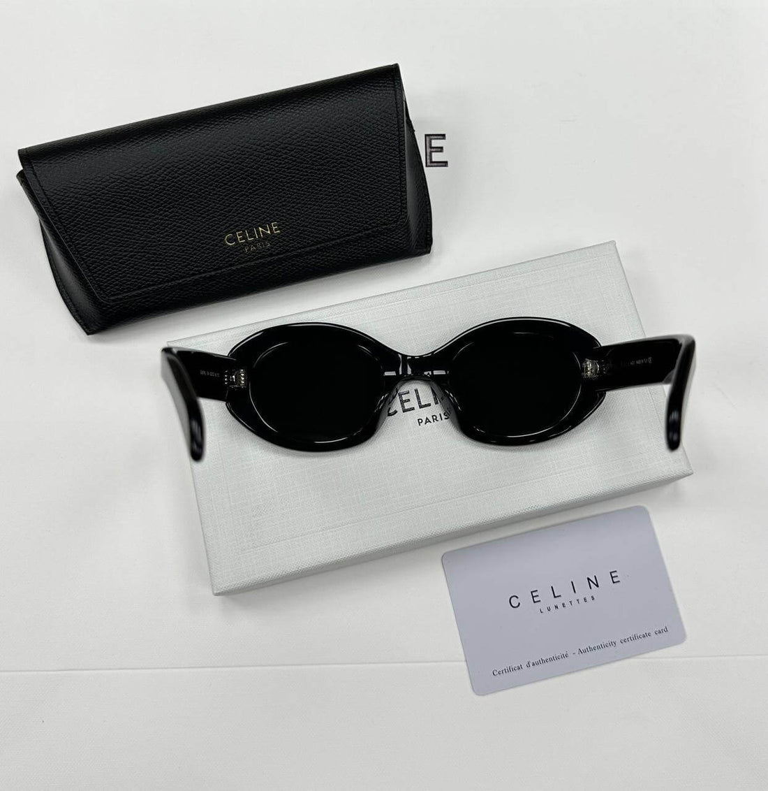 TRIOMPHE 01 SUNGLASSES IN ACETATE BLACK