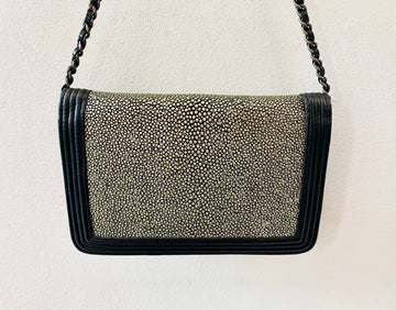 CHANEL STINGRAY BOY WALLET WITH CHAIN