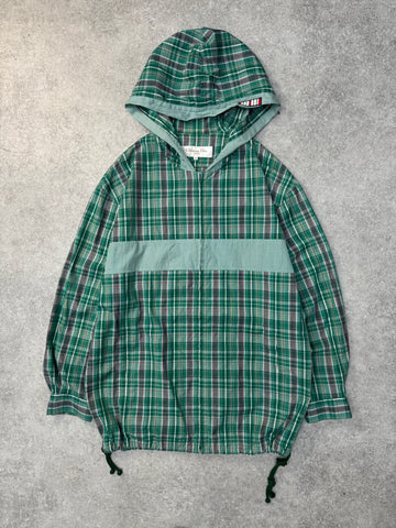 Christian Dior Sports Tartan Green Hooded Lightweight Jacket