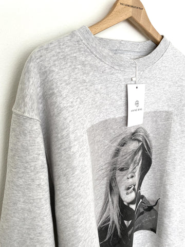 RAMONA SWEATSHIRT TERRY O'NEILL x BRIGITTE BARDOT in HEATHER GREY - SIZE S