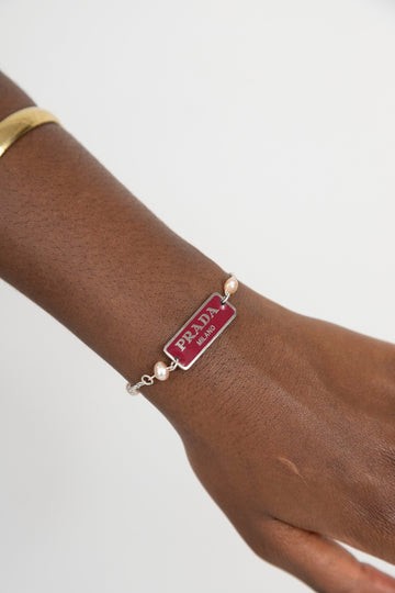 VT Rework : Prada Cherry Red  Pearl Bracelet
