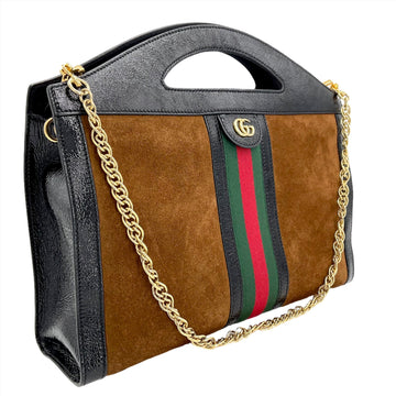 GUCCI Ophidia Handle Bag Suede Medium
