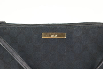 Black GG Nylon Wristlet