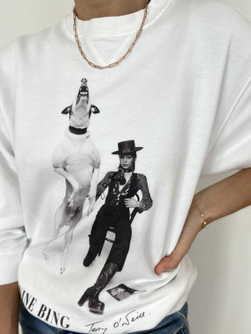 ANINE BING RAMONA SWEATSHIRT AB X TO DAVID BOWIE - SIZE XS