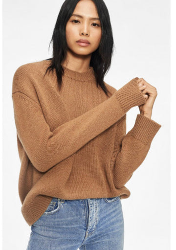 ROSIE CASHMERE SWEATER IN CAMEL - SIZE S