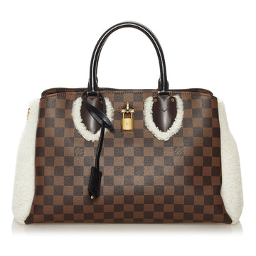 Louis Vuitton Normandy Shearling Damier Ebene Canvas