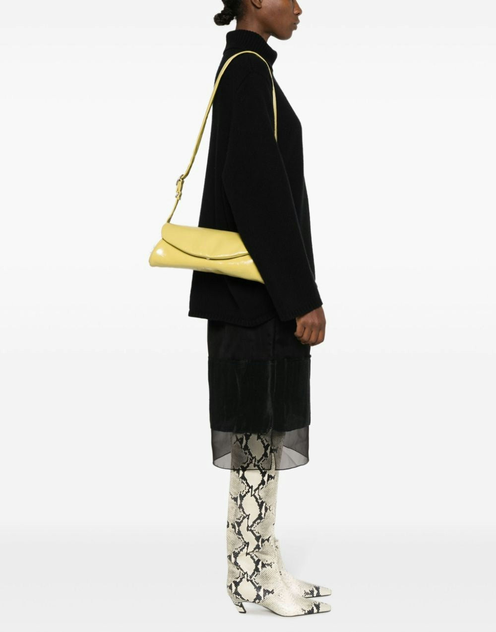 CANNOLO PADDED LARGE LEATHER SHOULDER BAG