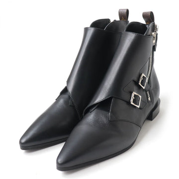 LOUIS VUITTON boots leather black Jumble Line 40