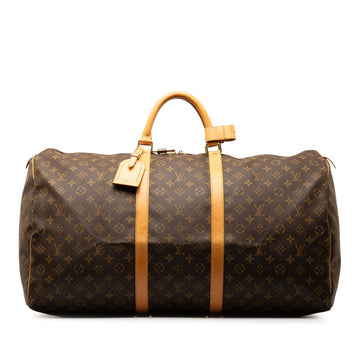 Brown Louis Vuitton Monogram Keepall 60 Travel Bag