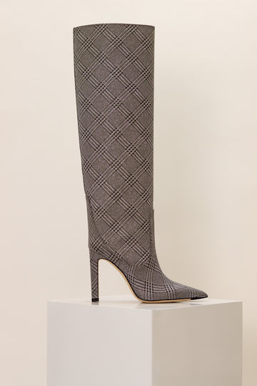 Jimmy Choo Mavis 100 Glitter Knee-High Boots, Brand New