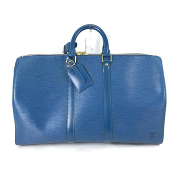 LOUIS VUITTON Boston Duffel bag M42975 Epi Leather blue Epi Travel Bag Keepall 45 Women Used
