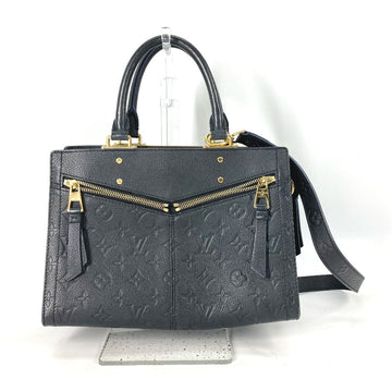 LOUIS VUITTON Handbag M54196 Monogram Ann Platt Leather Navy Monogram Ann Platt Three PM Women Used