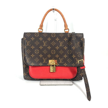 LOUIS VUITTON Handbag M44286 Monogram canvas, leather Red Monogram Marignan Women Used