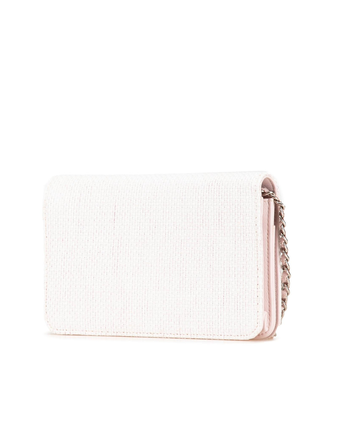 Canvas Wallet On Chain with Woven Strap and Magnetic Closure