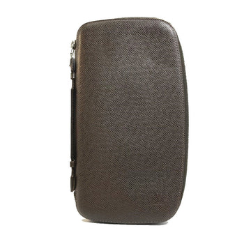 LOUIS VUITTON Travel case M30658 Taiga Leather Dark brown Taiga Organizer Atoll mens Used