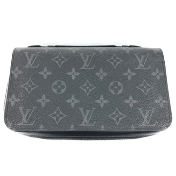 LOUIS VUITTON Long Wallet Purse M61698 Monogram Eclipse Canvas black Monogram Eclipse Zippy XL mens Used