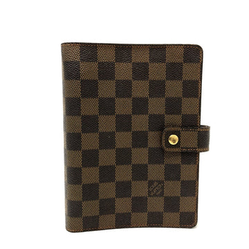 LOUIS VUITTON Notebook cover Damier canvas Brown Damier Agenda MM unisex(Unisex) Used