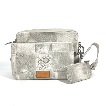 LOUIS VUITTON Shoulder Bag N50068 Damier Salt Canvas gray Damier Salt Trio Messenger mens Used