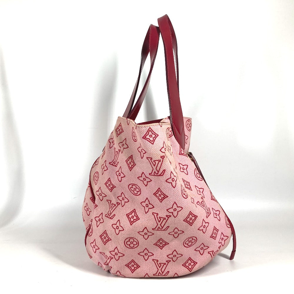 LOUIS VUITTON Tote Bag M95988 canvas pink Beach line Cabas Ipanema GM Women Used