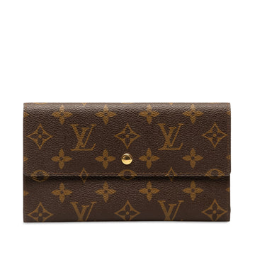 Brown Louis Vuitton Monogram Porte Tresor International Long Wallets