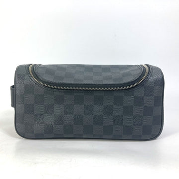 LOUIS VUITTON Pouch N47625 Damier Grafitto Canvas black Damier Grafitte C Cracking pouch mens Used