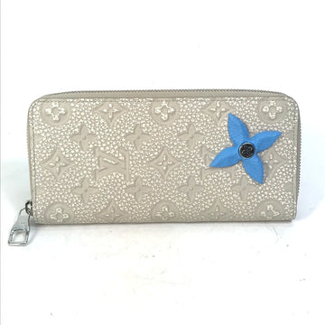 LOUIS VUITTON Long Wallet Purse M81573 Taurillon Clemence Leather white Taurillon Clemence Climbing Zippy Wallet Vertical mens Used
