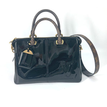 LOUIS VUITTON Tote Bag M54626 Patent Leather, Monogram Canvas black Vernis Tote Miroir Women Used