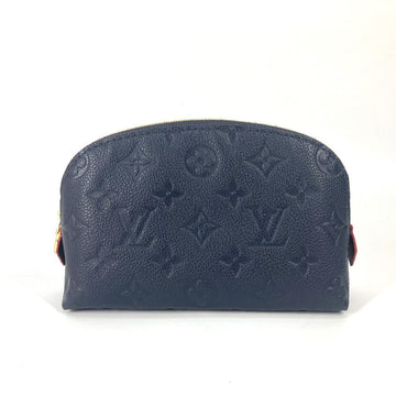 LOUIS VUITTON Pouch M69413 Monogram Ann Platt Leather Navy Monogram Ann Platt Pochette Cosmetic Women Used
