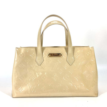 LOUIS VUITTON Tote Bag M91452 Monogram Vernis beige Monogram Vernis Wilsher PM Women Used