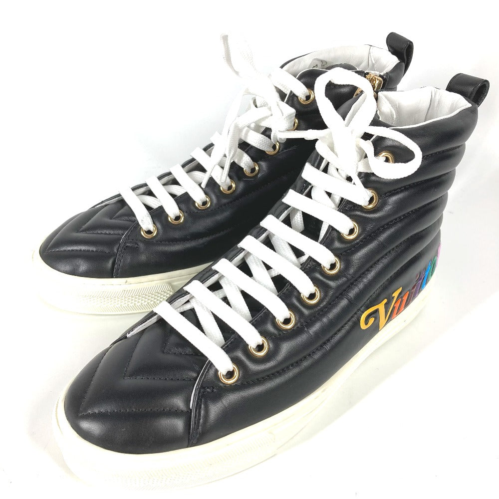 LOUIS VUITTON sneakers Leather, Leather black shoes shoes rainbow colors Stellar line Women 35.5 Used