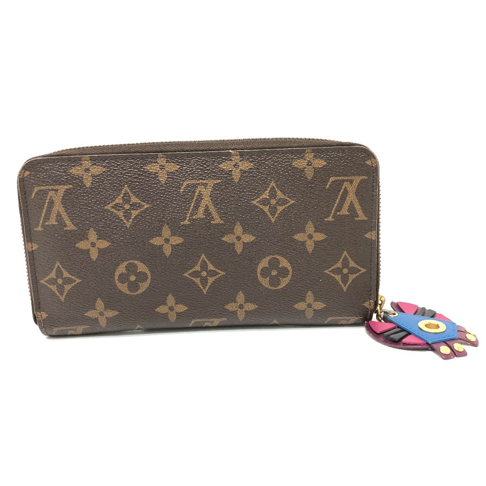 LOUIS VUITTON Long Wallet Purse M61364 Monogram canvas Brown / Red Monogram zippy wallet totem Women Used