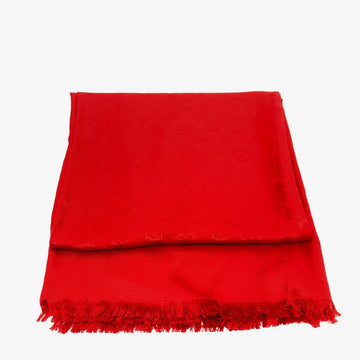 LOUIS VUITTON Stall M72237 silk Red Shoal Monogram Women Used