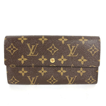 LOUIS VUITTON Long Wallet Purse M61726 Monogram canvas Brown Monogram Portomon Credit Women Used