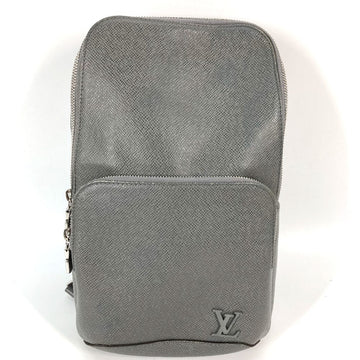 LOUIS VUITTON Sling bag M30951 Taiga Leather gray Taiga Avenue Sling Bag mens Used