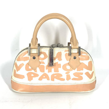 LOUIS VUITTON Handbag M92178  leather beige Monogram graffiti Alma PM Women Used