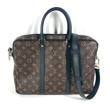 LOUIS VUITTON Business bag  M52005 Monogram macacer canvas Brown Monogram macacer Porto Document Voyage PDV PM mens Used