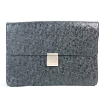 LOUIS VUITTON business bag  M30782 Taiga Leather black Taiga Selenga mens Used